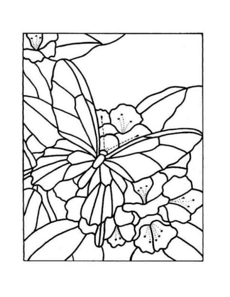 Витраж раскраска для детей