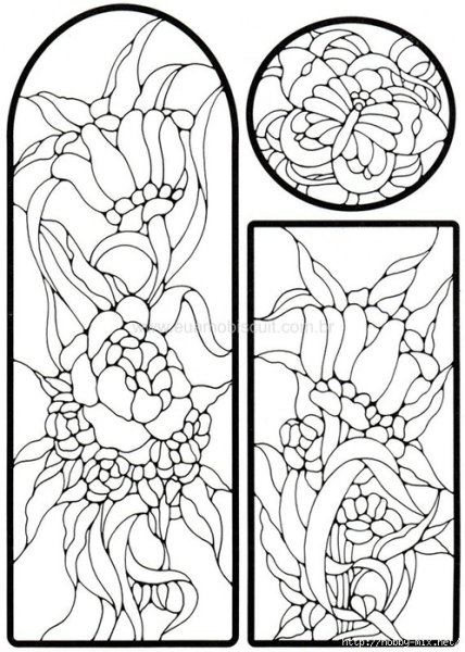 Трафареты для витражной росписи по стеклу