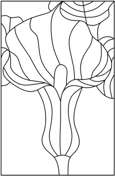 Трафарет для витража на стекле