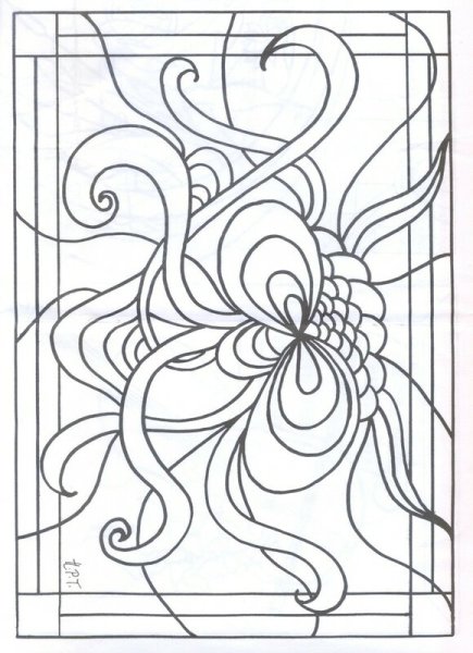 Трафарет для витража для детей