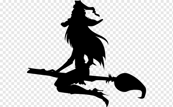 Ведьмочка трафарет