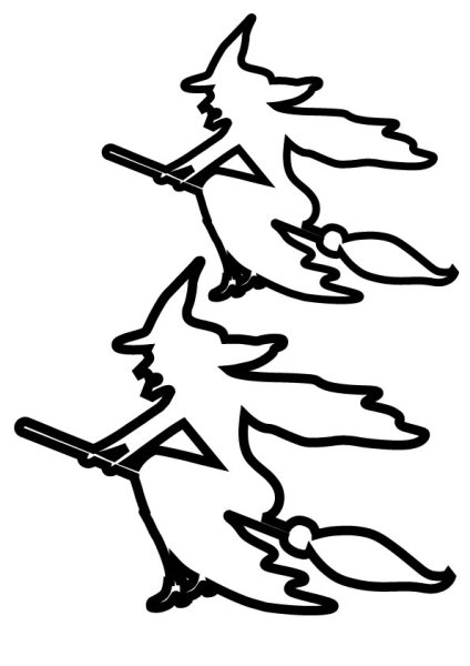 Разукрашки Хэллоуин ведьмы