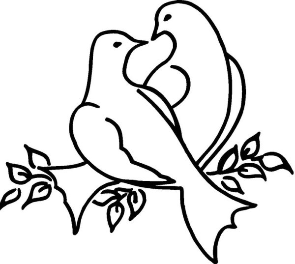 Трафарет голубя для вырезания