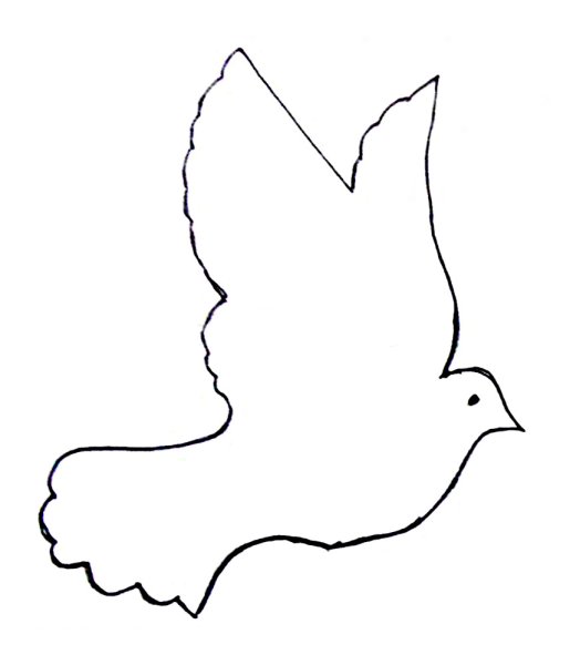 Трафарет голубя