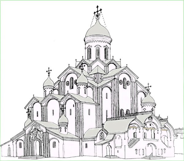 Раскраска храмы и церкви