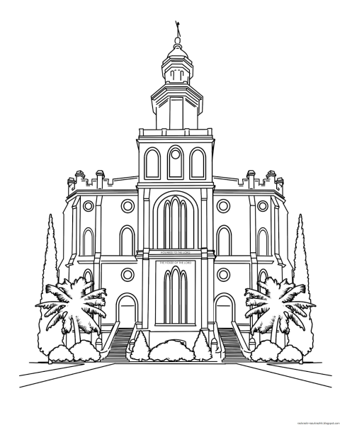 Трафарет храм для пряника