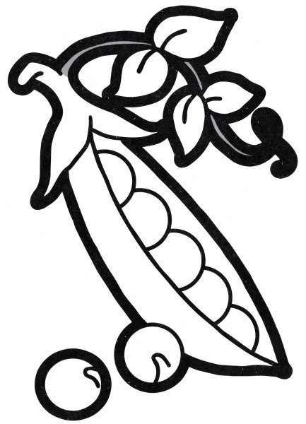 Горох раскраска