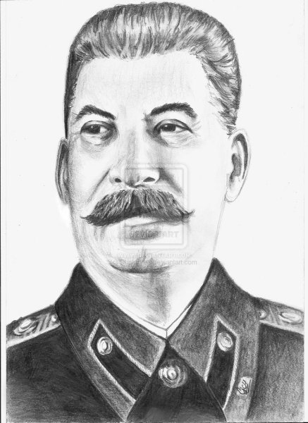 Сталин Иосиф Виссарионович рисунок карандашом