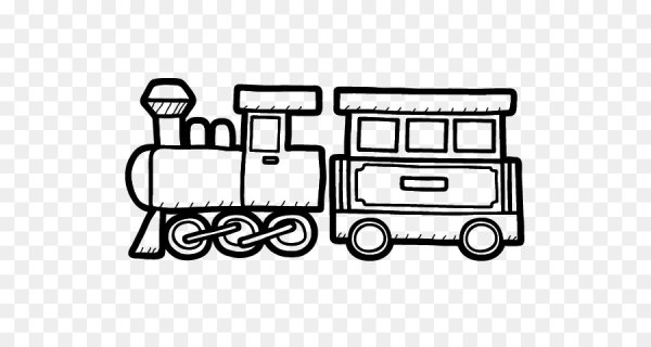 Шаблон паровозика с вагонами для печати