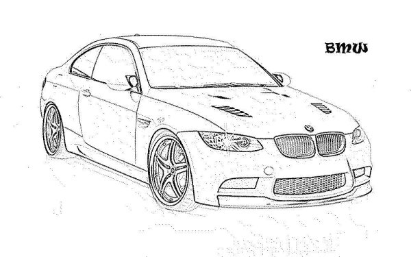 Раскраска BMW m5 e60