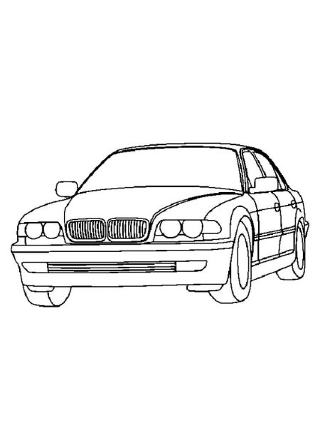BMW e38 раскраска