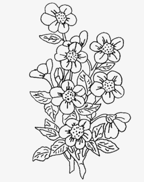 Трафареты цветов для вышивания