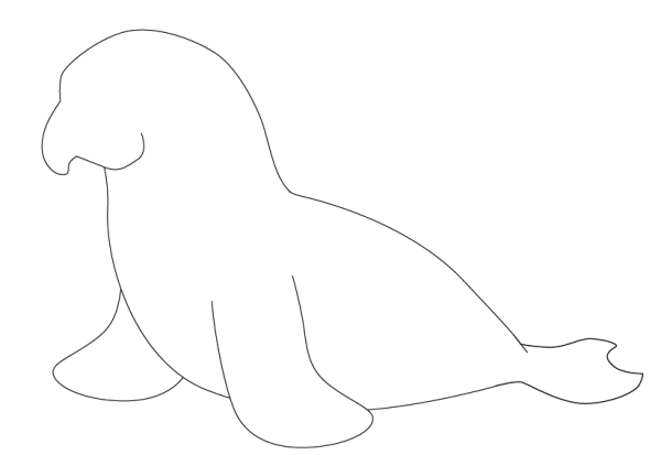 Тюлень рисунок
