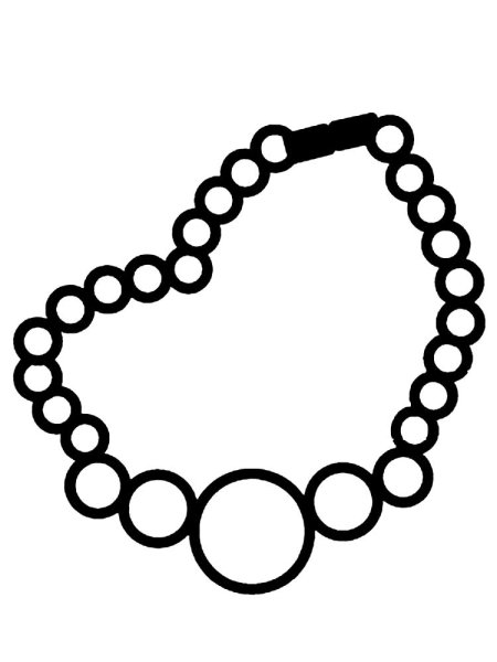 Бусы раскраска для детей