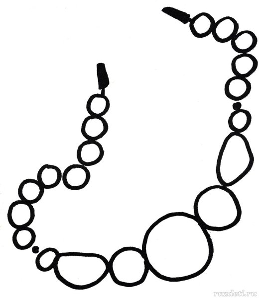 Бусы раскраска