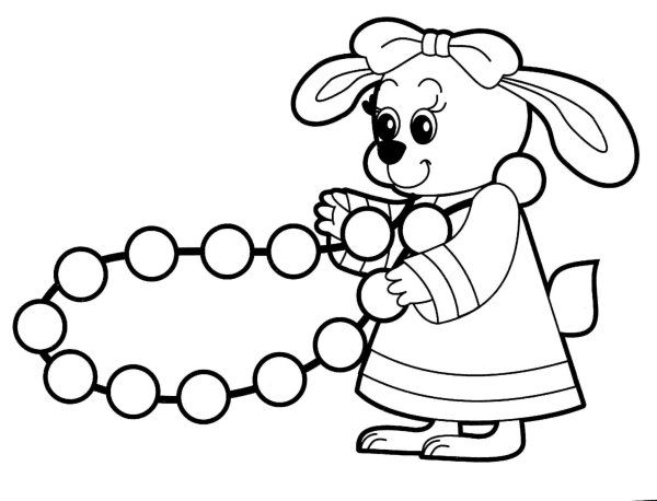 Раскраска украшения на шею