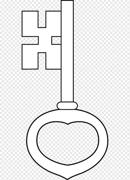 Шаблон ключа для вырезания из бумаги