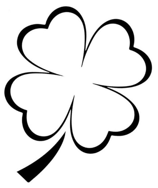 Клевер четырехлистный контур
