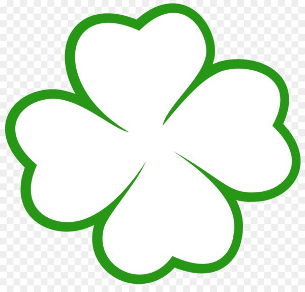 Клевер четырехлистник рисунок
