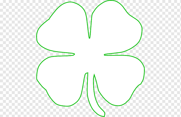Клевер четырехлистный контур