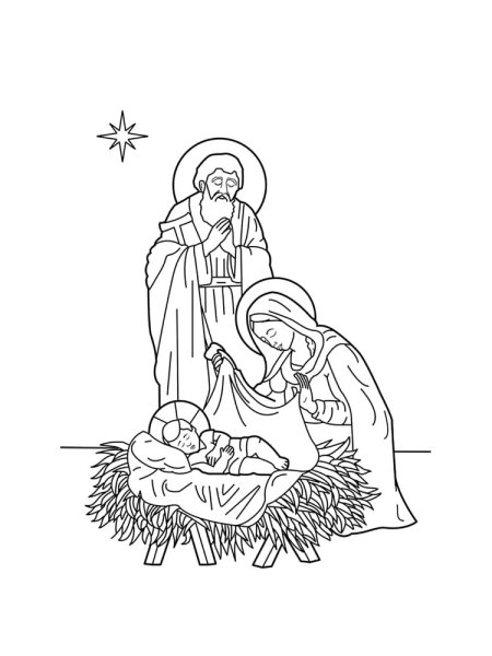 Рождественский ангел раскраска