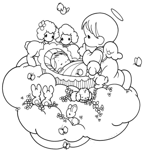 Рождественские раскраски для детей