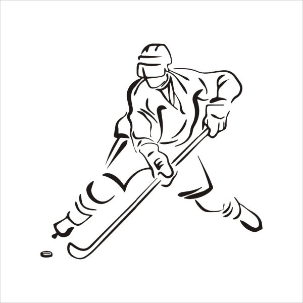 Наклейка хоккеиста на машину