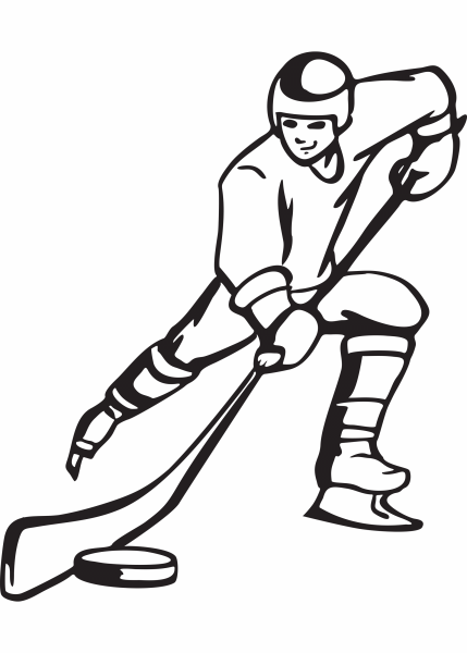 Ребенок хоккеист чб