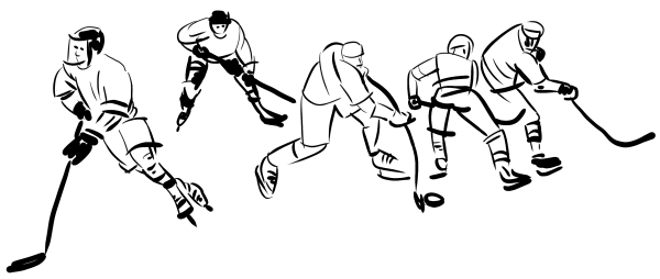 Дети хоккей на белом фоне