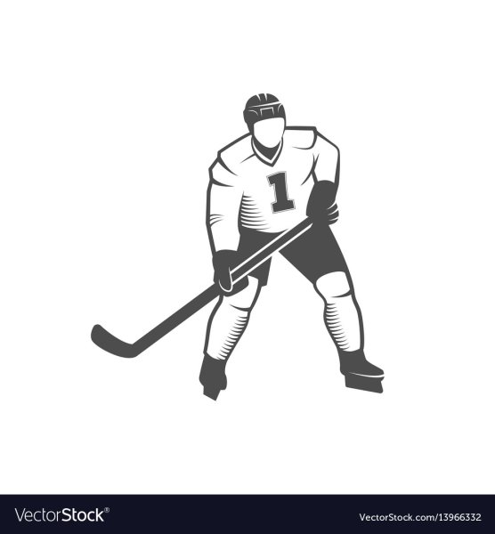 Хоккеист схематично