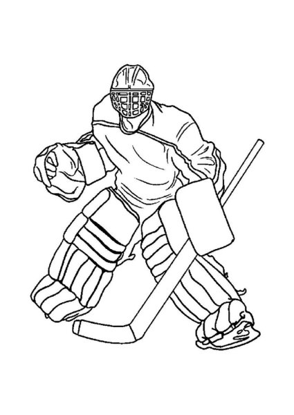 Раскраска хоккеист