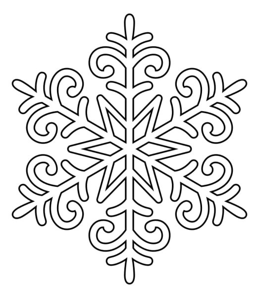 Снежинка раскраска