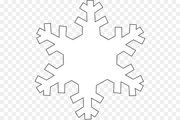 Контур снежинки для вырезания