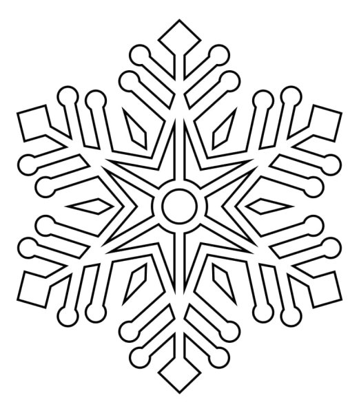 Снежинка раскраска