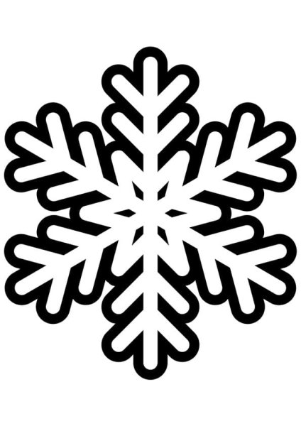 Снежинка силуэт