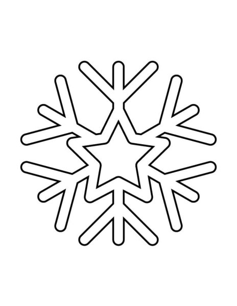 Снежинка раскраска