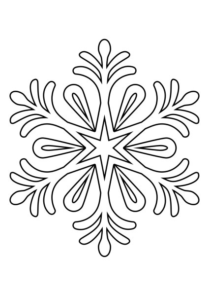 Разукрашки снежинки