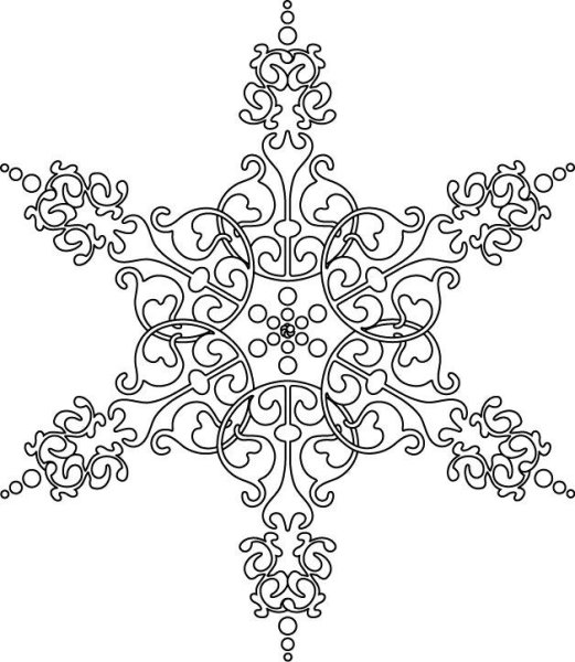 Снежинки черно белые