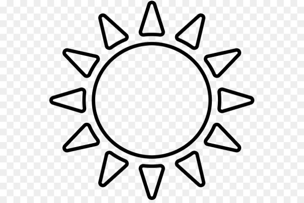 Контурное изображение солнца
