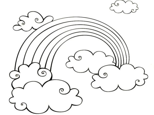 Детские раскраски Радуга