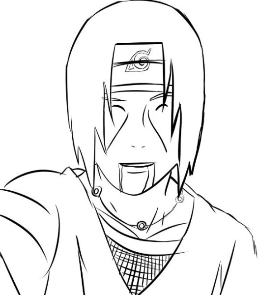 Наруто для срисовки Итачи