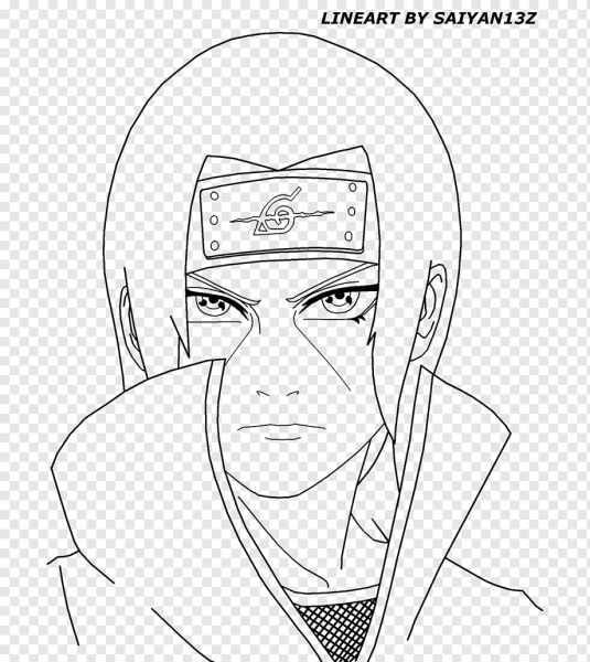 Раскраска Итачи Учиха Акацуки