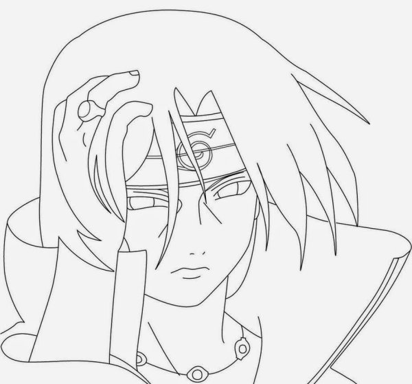 Наруто раскраска Итачи Учиха