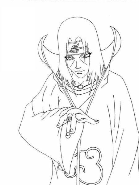 Раскраска Итачи Учиха