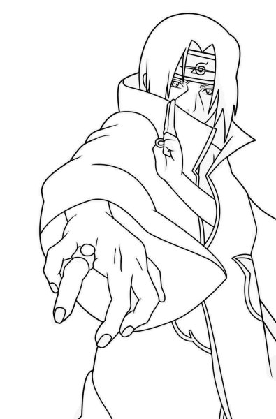 Раскраски Наруто Итачи