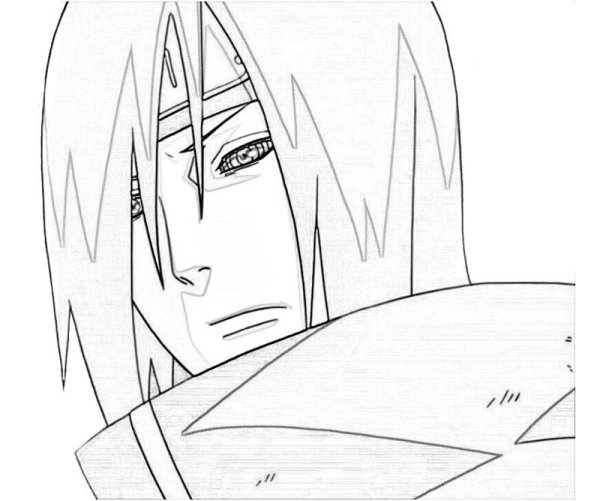 Нагато Узумаки черно белый