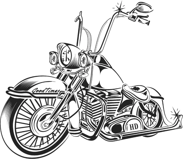 Harley Davidson мотоцикл вектор