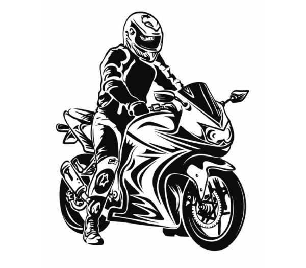 Мотоциклист Графика