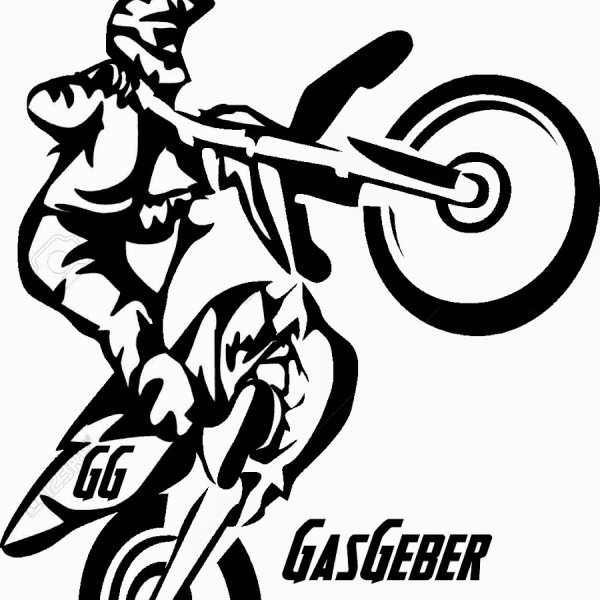 Трафарет мотокросс