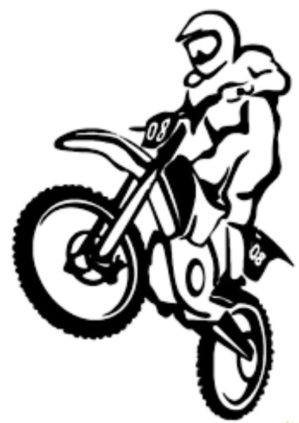 Кроссовый мотоцикл чб